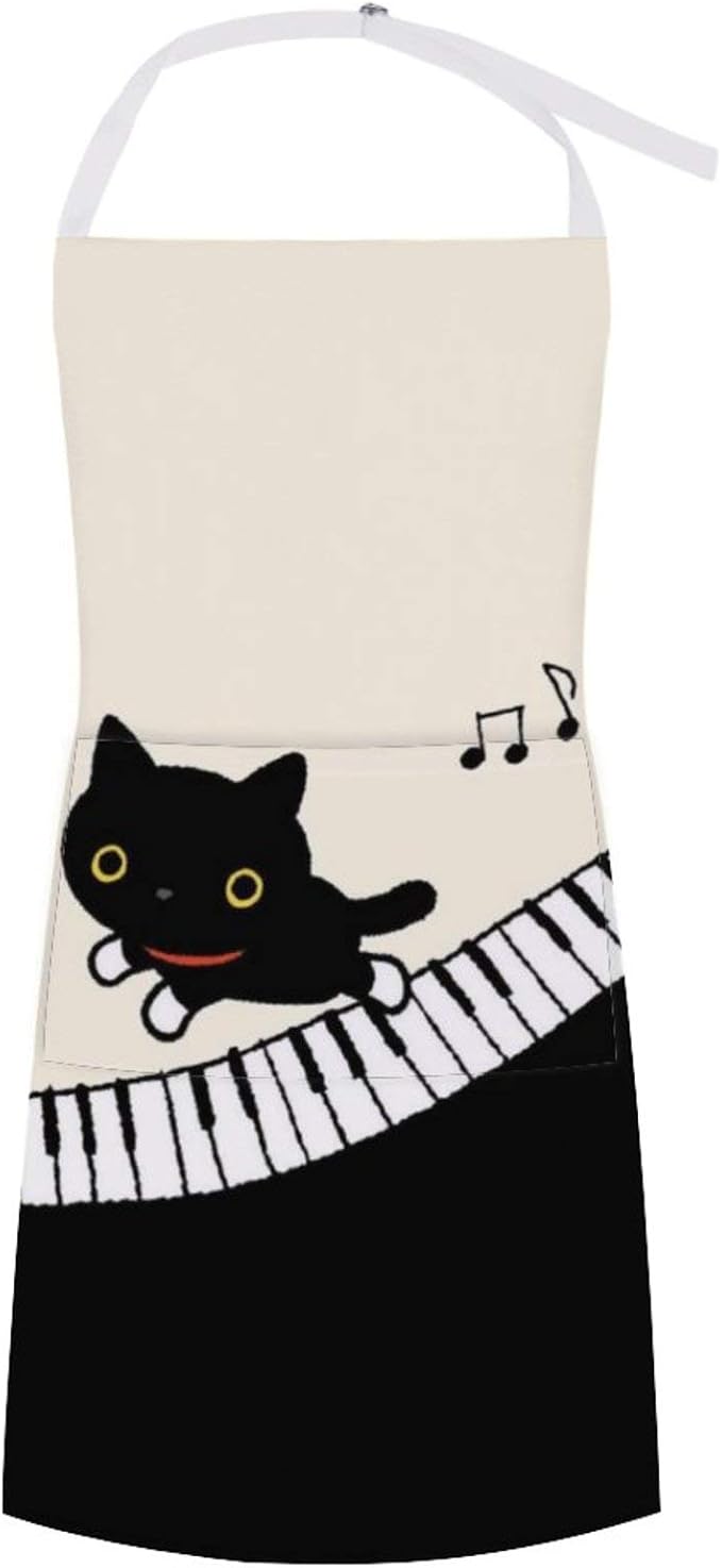 Amazon 靴下にゃんこ エプロン H型 防水 ショート丈 ポケット付き 動きやすい 首掛け 保育園 介護 メンズ 女性用 仕事用 家庭用 アニメ キャラクター Zarker おしゃれ かわいい エプロン オンライン通販