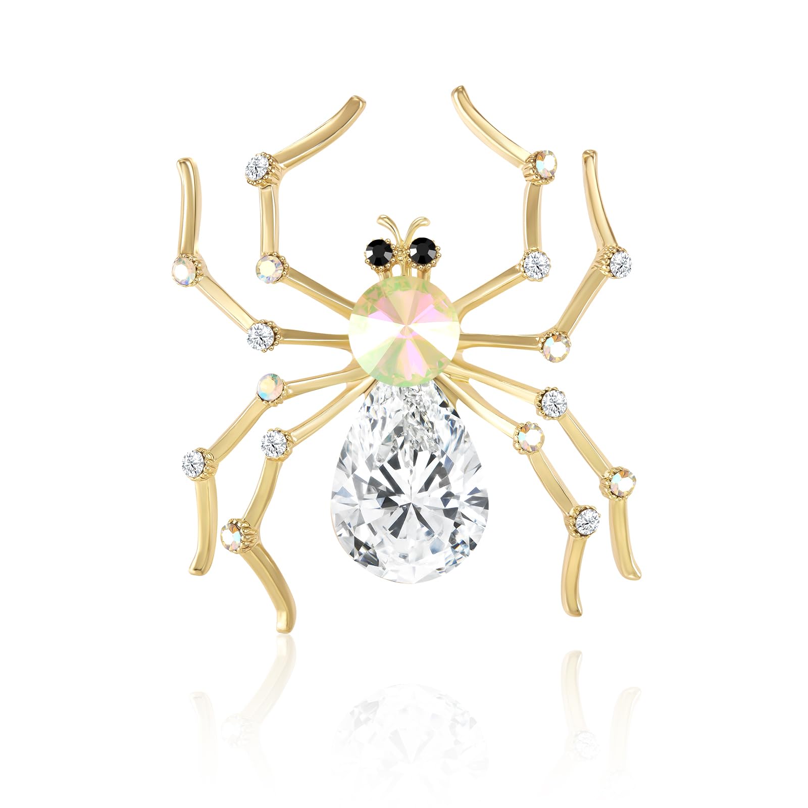 YOQUCOL Gold Spider Shape Brooch Pins for Women