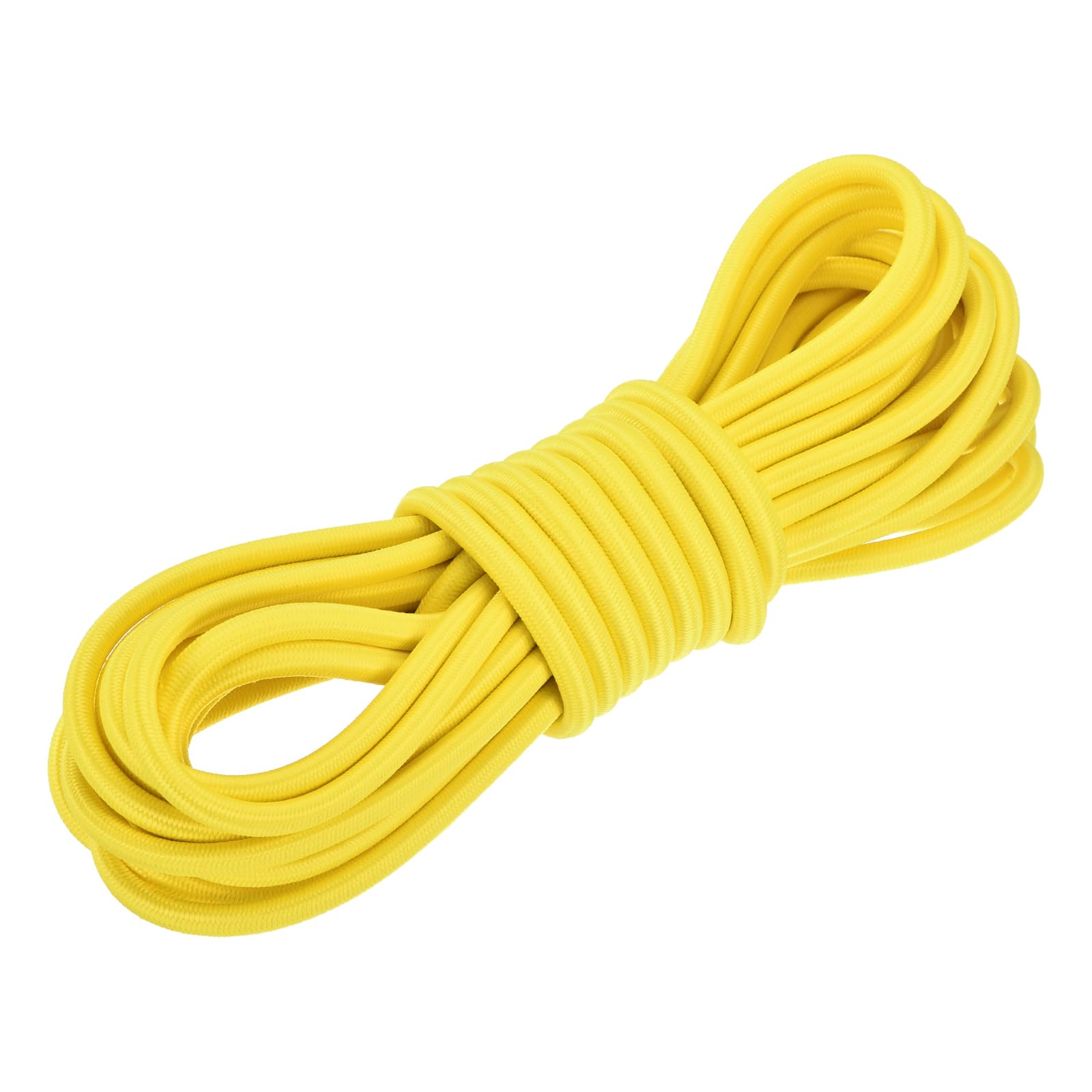 DMiotech 6mm Shock Cord, 7.6 M Gold Bungee Cord Tent Pole Shock Cord Round Elastic Kayak Rope Stretch String Marine Grade Heavy Polyester for DIY Projects Tie Downs