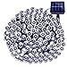 Outdoor Solar String Lights, 72ft 200 LED Fairy Waterproof Christmas Solar Lights, 8 Modes Ambiance Lighting for Halloween, Wedding, Outdoor, Homes, Party (White)