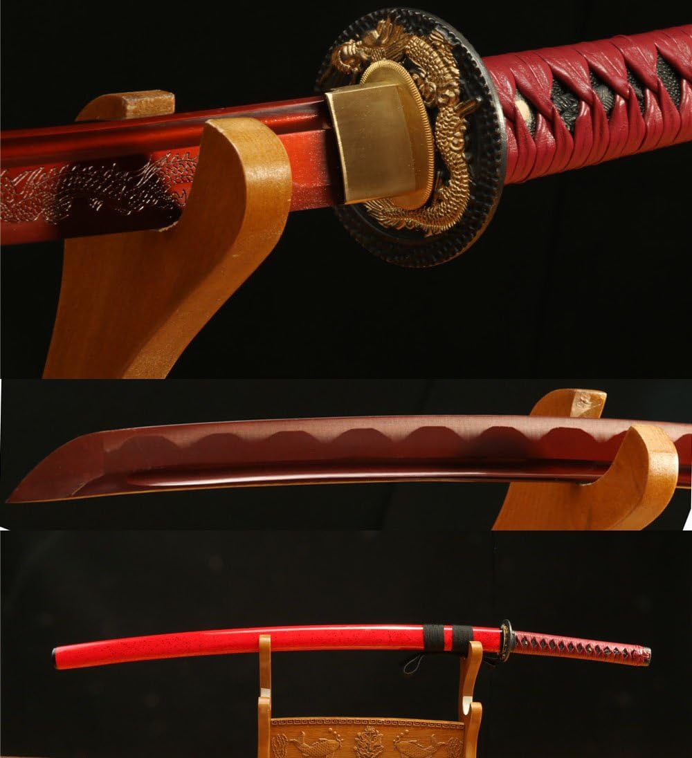 1095 Carbon Steel HAS Dragon Blade Handmade Japanese Samurai Sword Katana