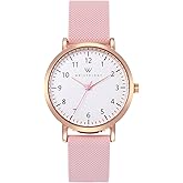 Wristology 2 Sizes Easy Change Band Numbers Watch Interchangeable Silicone Strap - Read Analog Face with Second Hand for Women, Men, Nurses, Teachers, Seniors, EMT Olivia