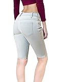 HyBrid & Company Women's 11.5" Inseam Stretchy Denim Bermuda Short