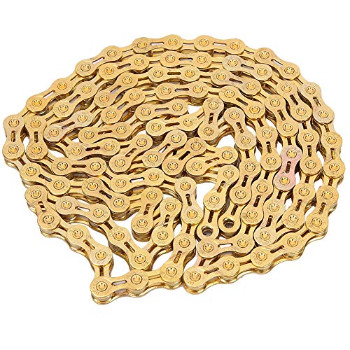 RiToEasysports Bicycle Chain, 9 Speed Chain 116 Links Ultralight Reusable Bike Chain for Road Mountain Bike Bike Chain Replacement Accessory Part