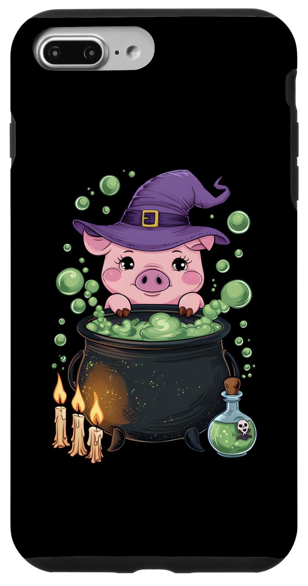 iPhone 7 Plus/8 Plus Cute Witchy Pig's Potion Cauldron Fun Halloween Case