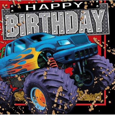 16Count Paper Lunch Napkins Mudslinger Happy Birthday