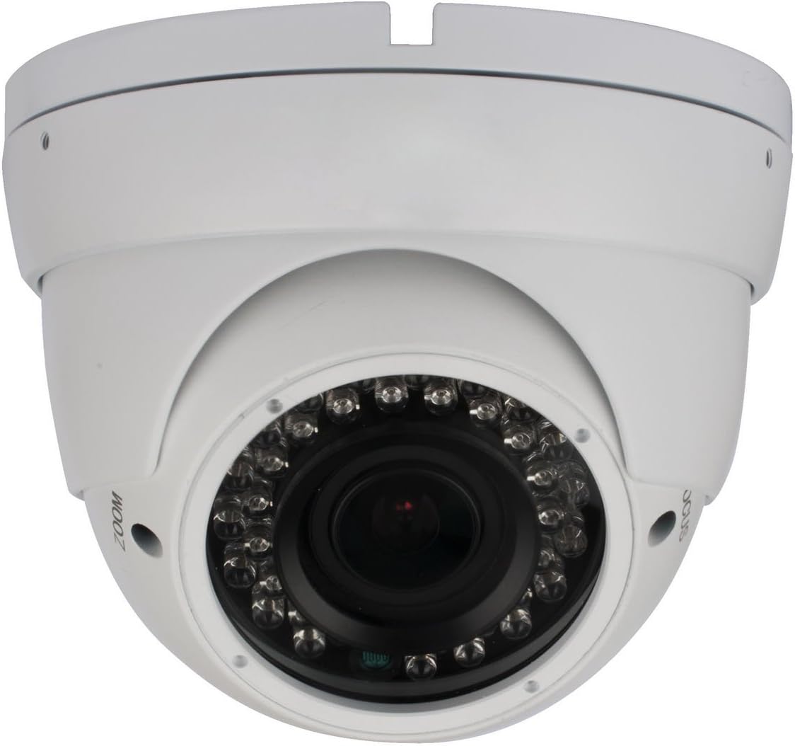 SecuEyes CH-676W 720P Analog IR Dome Camera with Dust and Weather Proof (Silver/White)