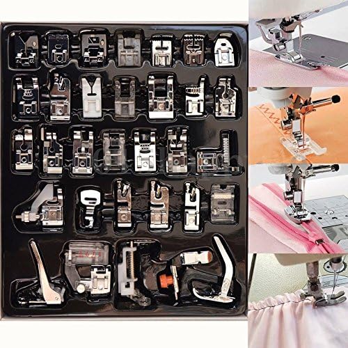 YEQIN Professional Domestic 52pcs Sewing Foot Sewing Machine Feet Presser Feet Set with Plastic