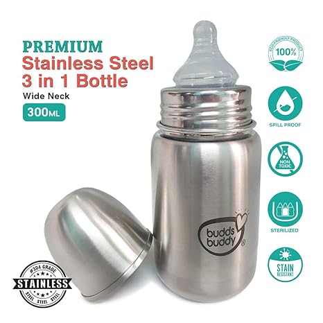buddsbuddy steel feeding bottle