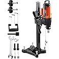 VEVOR Diamond Core Drilling Machine, 10in Wet Concrete Core Drill Rig with Stand Wheels, 750RPM Speed & 1-1/4" Thread & Lifting Handle, 10in Drilling Diameter for Concrete Brick Block Stone, 2500W
