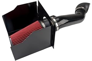 Suride Cold Air Intake Kit with Filter Heat Shield for 2003 2004 2005 2006 2007 2008 2009 H2 (Red)