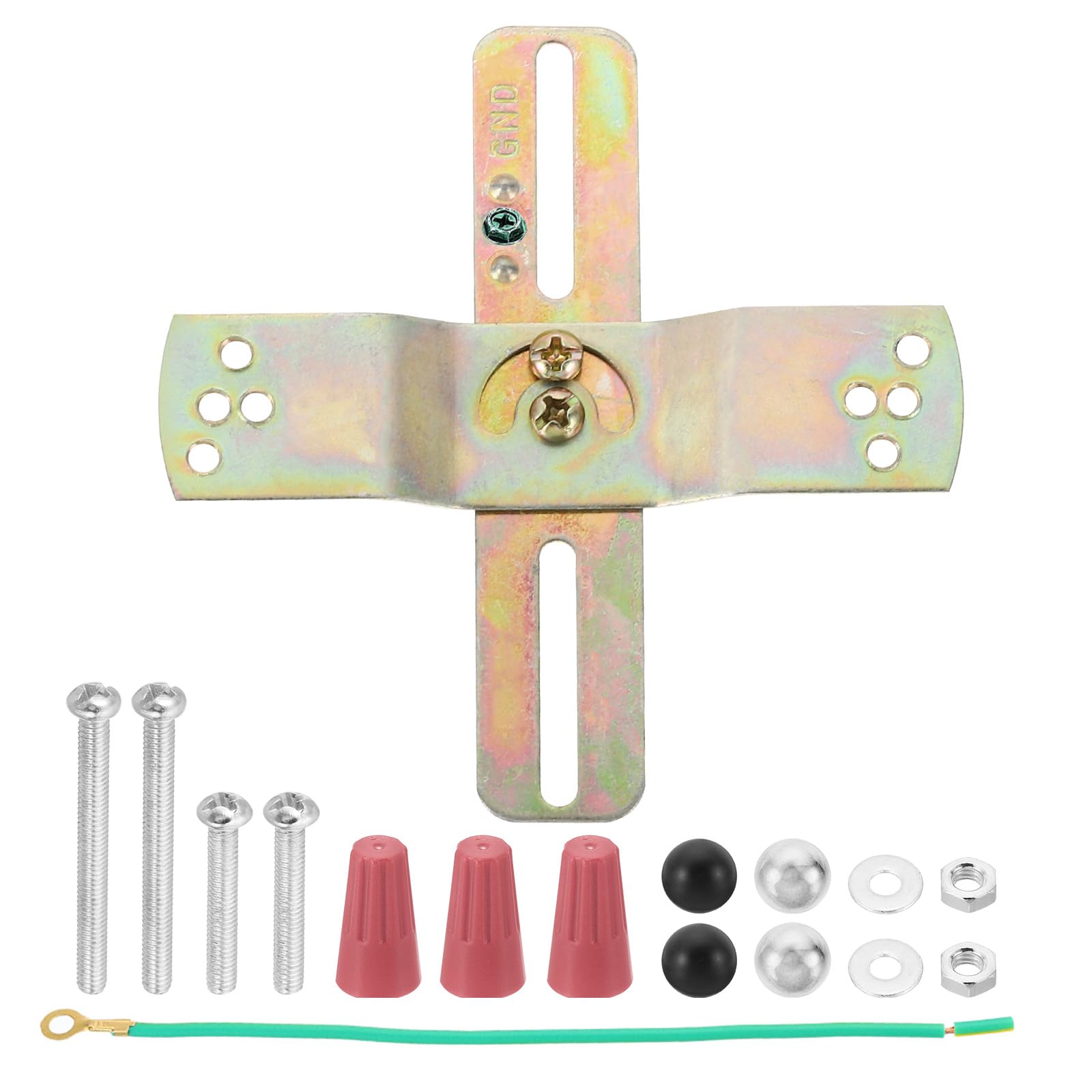 PATIKIL 4" Light Crossbar, 1 Set Carbon Steel Cross-Shaped Mounting Bracket 180 Rotation Universal Light Fixture with Screws for Chandelier Light