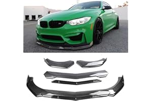 goodfitment Universal Front Lip for Car,Carbon Fiber Front Bumper Lip, ABS Adjustable Sharp Corner Front Bumper Lip Splitter Protector Replacement for Most Vehicle (Carbon Fiber w/Black)