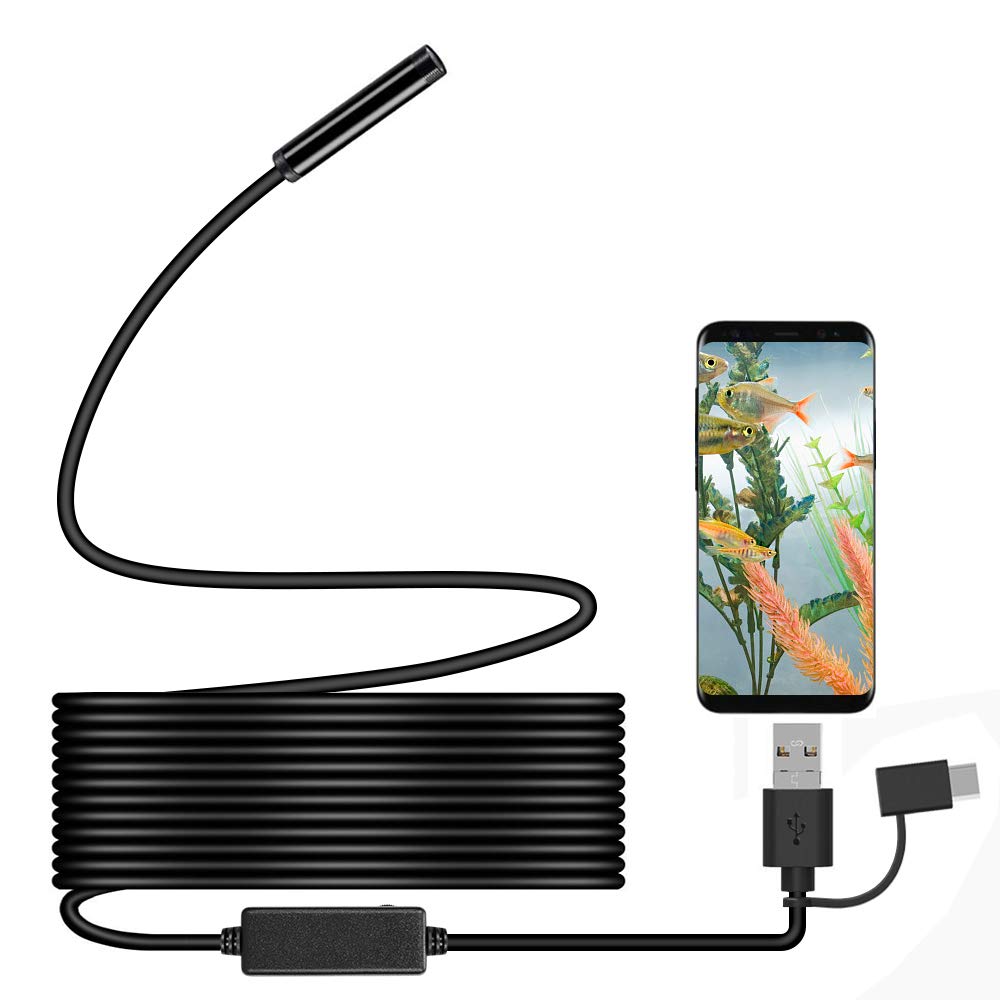 IHONG IH USB 5M-001 HD Video Endoscope Inspection Camera Endoscope with 6 LED Lights Safety Cable