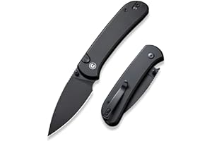 CIVIVI Pocket Folding Knife- Button Lock Knife with Thumb Stud Opener for EDC, 2.98" 14C28N Blade Aluminum Handle, Qubit Utility Knife for Men Women Gift C22030E-1