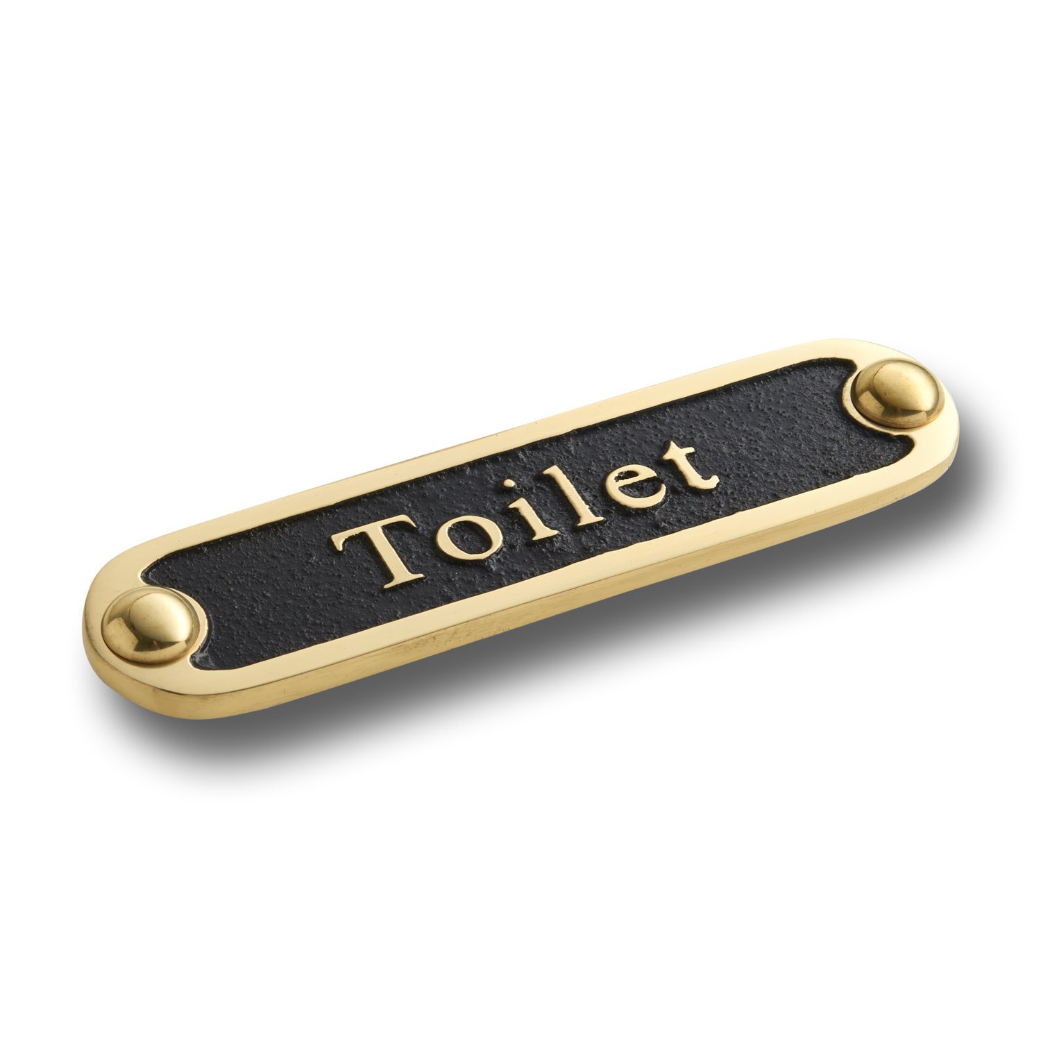 The Metal Foundry Toilet Metal Door Sign. Traditional Style Home Decor Accessories Door Or Wall Brass Plaque. Handmade In England. โ image 1