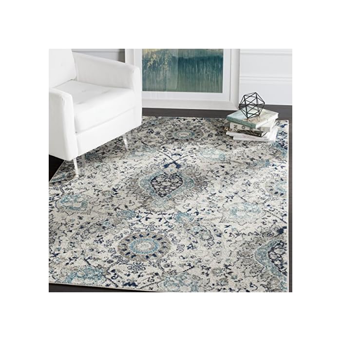 Safavieh Madison Collection MAD600C Boho Chic Glam Paisley NonShedding