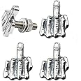 License Plate Bolts, 4 pcs Stainless Steel License Plate Screw for Motorcycle Chopper Car Tag Frame Windshield Trim (Silver)