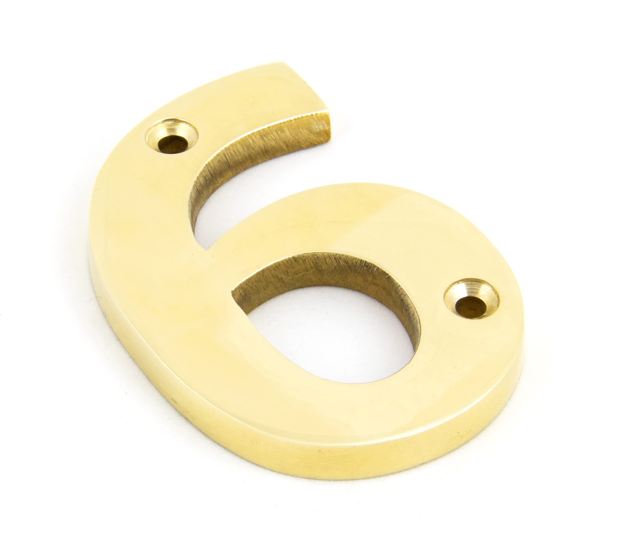 From the Anvil 83716 Numeral 6-Polished Brass