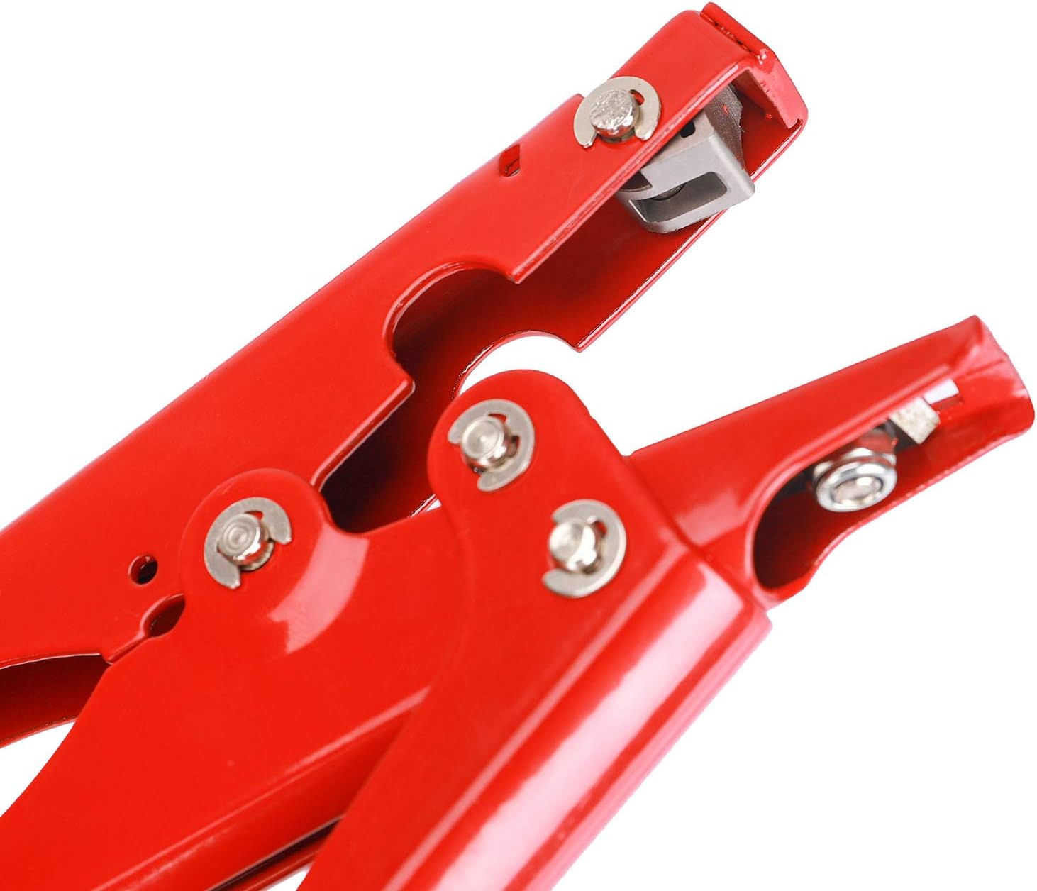 HS-519 All Metal Self Locking Clamp and Cutter for Fasteners up to 3/8" Width #18-ZDQ, Red - Image 4