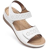 SHIBEVER Flat Sandals for Women Dressy: Comfortable Flats Sandals Women Open Toe Ankle Strap Walking Shoes Summer