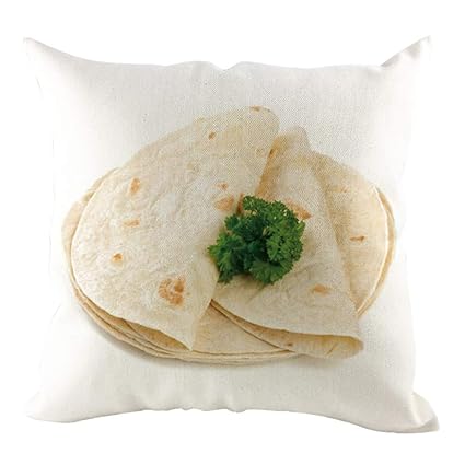 Leedy Comfortable Mexican Burritos Printed Short Plush Pillowcase