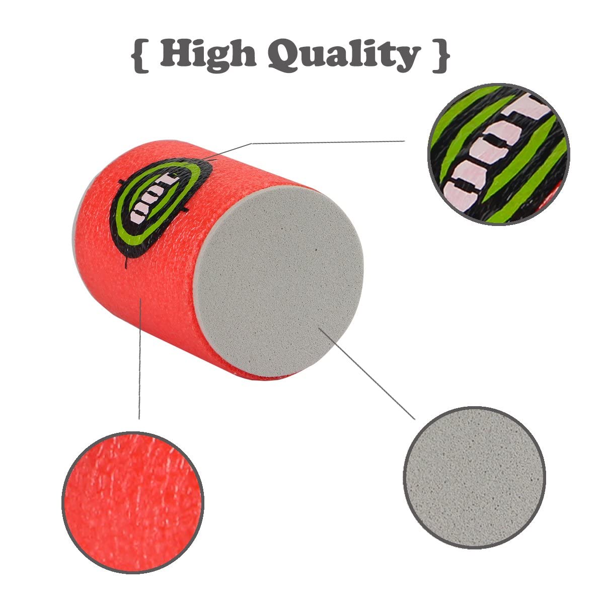 Dreampark Bullet Darts Target for Nerf N-Strike Elite Series Blasters 24pcs Pack Soft EVA Material (Red)