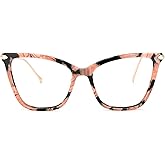 Zeelool Oversized Blue Light Blocking Glasses for Women, Butterfly Glasses Frame Eyeglasses with Clear Lenses Hilary FX0206