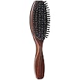 PERFEHAIR 100% Wild Natural Boar Bristle Hair Brush With Wooden Handle for Men and Women's Thin, Fine Hair