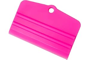 Umaki 4.3'' x 2.9'' Silicone Pink Squeegee, Flexible Small Squeegee for Car Paint Protection Film, Vinyl Wrap, Tinting Film a