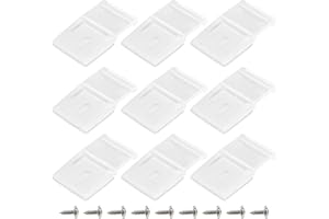 The Lord of the Tools 50Pcs Clear Light Strip Clip with Screws Self Adhesive Light Strip Mounting Clips Led Light Fasteners Mounting Holder for Cabinets Outdoor Office Car Plastic