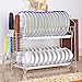 NEX Dish Drainer 304 Stainless Steel Kitchen 2-Tier Dish Rack with Utensil Holder