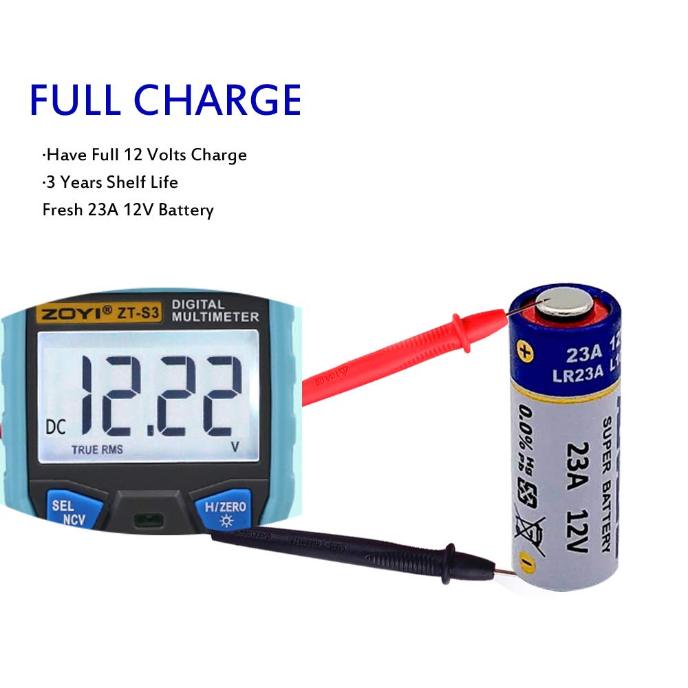 Pack of 5 A23 Battery 12V Alkaline 60 mAh 12 Volt for Garage Doors Opener, Ceiling Fans Doorbells Remotes MN21 23GA GP23AE A23S LR23A L1028