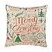Juvale 6 Pack Holiday Throw Pillow Covers, Merry Christmas, Reindeer, Xmas Tree, Seasons Tidings, Happy New Year, 18x18 Inch