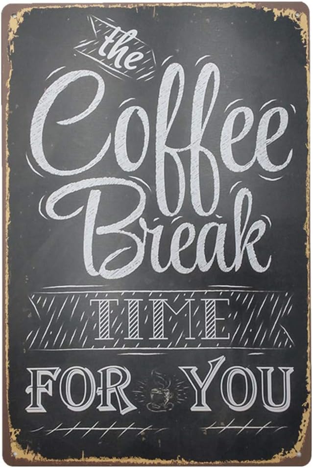 Retro Metal Paintings “Coffee Best In Town”Wall Sign Poster Plaque for Bar Pub Club Cafe Home Plate Wall Decor By Windwide (J)