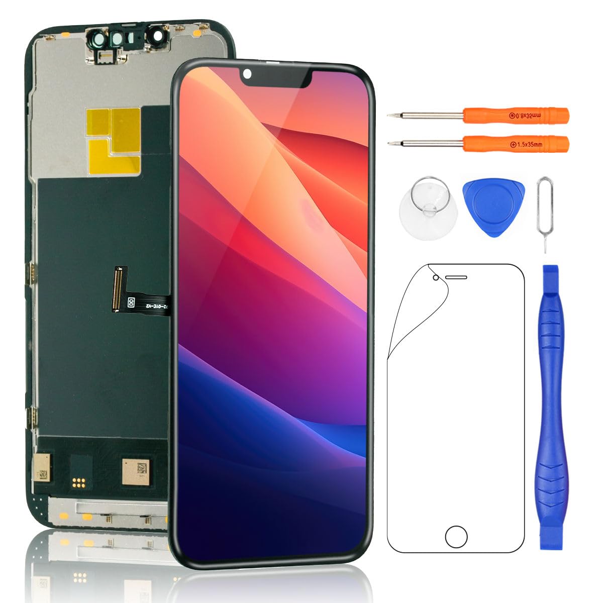 Photo 1 of Yodoit for iPhone 13 Pro Screen Replacement OLED Kit FHD COF Display (A2483, A2636, A2639) 3D Touch Digitizer Glass Assembly with Repair Tool 6.1 Inch