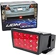 iJDMTOY Dark Smoked Lens F1 Style Full LED Rear Fog Light Kit Compatible with 2011-2021 Subaru Impreza/WRX STi or XV Crosstrek with Tail Running and Strobe Flashing Brake Feature