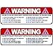 Artistic Reflection Large - Warning Funny Safety Rules - Visor Sticker Set of 2 for Mini Cooper