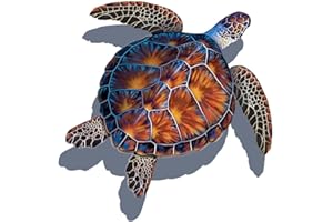 CUSTOM MOSAICS, INC. Sea Turtle Porcelain Swimming Pool Mosaic (11" x 11" with Shadow, Brown)