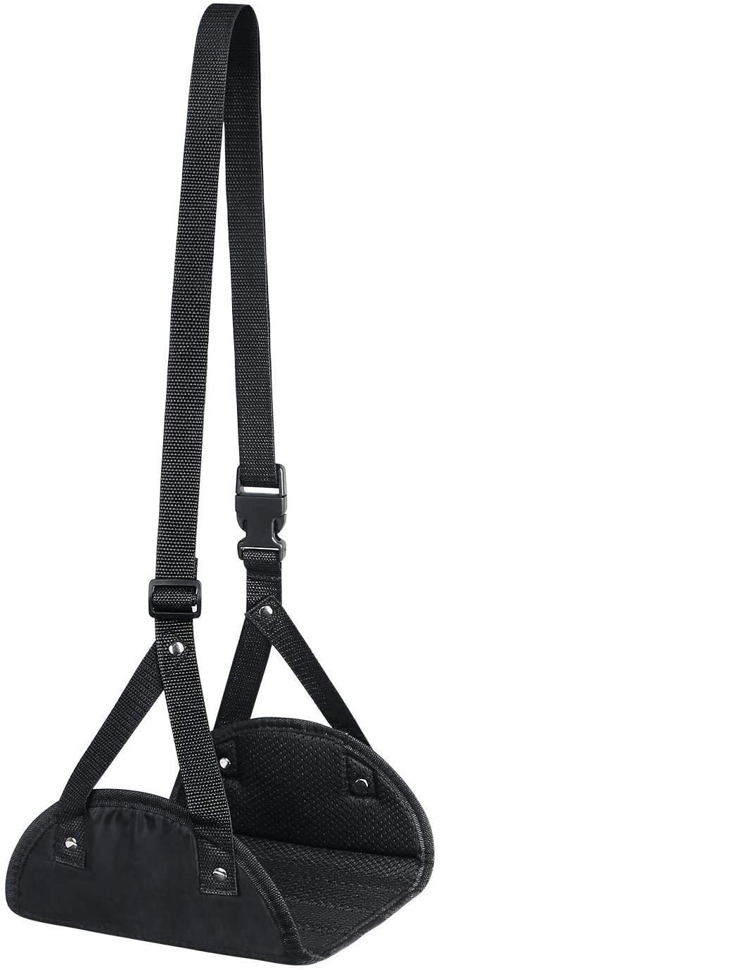 Flintronic Travel Foot Rest, Portable Foot Hammock Travel Accessories, Adjustable Separated Design Padded Leg Hammock to Prevent Back & Hip Problems for Airplane & Office (Include 1*Eye Cover)