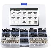 IWISS Dupont Connector Kit 2.54mm Pitch Single Row Male Headers, Dupont Crimp Pins for 3D Printer and FPV Jumper Wire, Ribbon