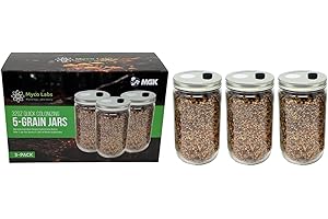 Myco Labs Premium Quick Colonizing 32oz 5-Grain Mushroom Spawn Jars (3-Pack)