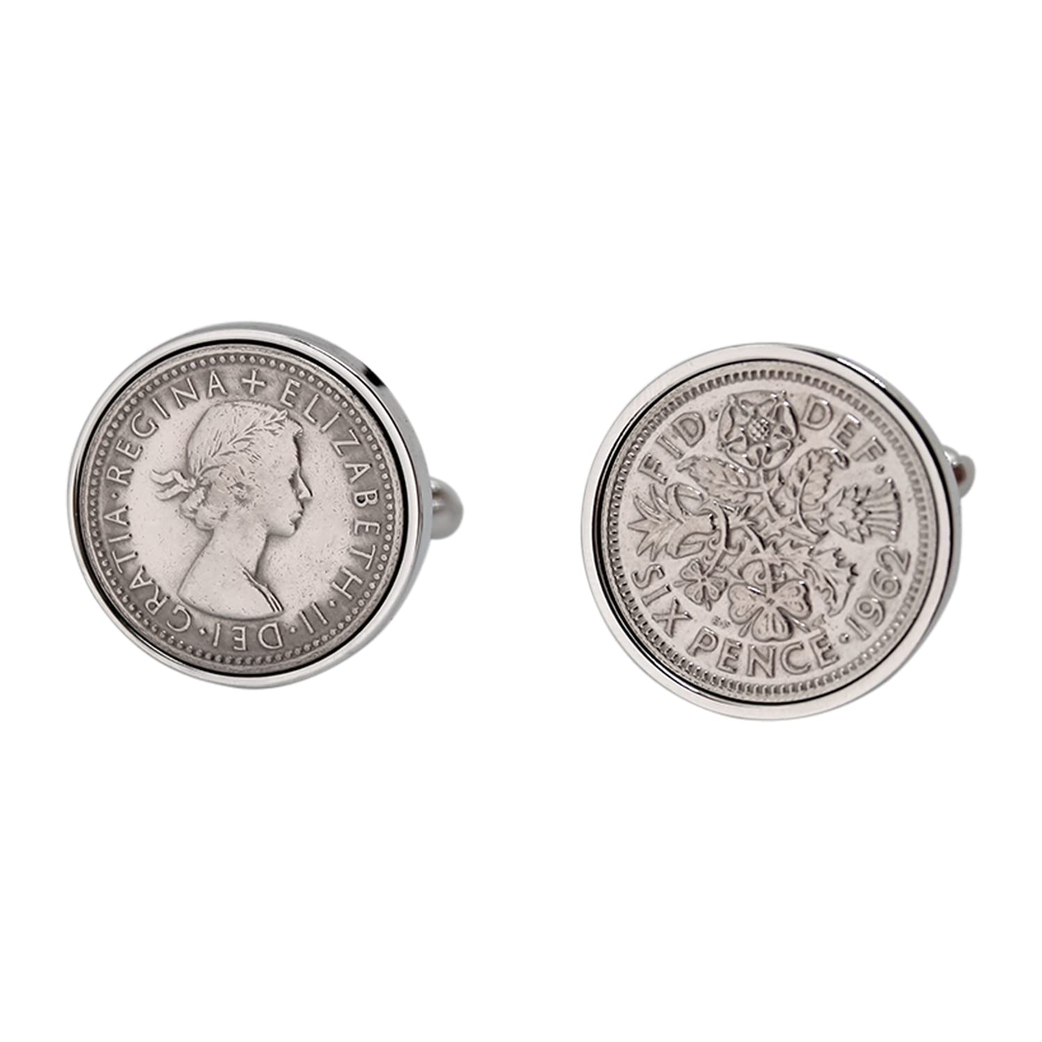 1962 Birthday - England Coin Cufflinks - Anniversary