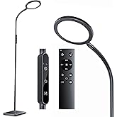 CAREMORR Light Therapy Lamp, 11,000 Lux Sunlight Lamp with Touch&Remote Control, Floor Lamp with 4 Color Temperatures &5 Brightness Levels,Full Spectrum Light with 4 Timers for Reading/Office/Home