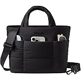 LOVEVOOK Small Tote Bags for Women, Puffer Purse and Handbags, Mini Crossbody Puffy Top Handle Shoulder Satchel Bag