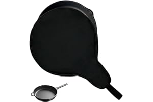 EATAKWARD Cast Iron Camping Skillet Bag for 8'' 10'' 12'' Skillets, Skillet Pan Storage Bag Water Resistant Frying Pan Bag with Hanging Loop, Lightweight Skillet Bag for Camping Outdoors,1pcs