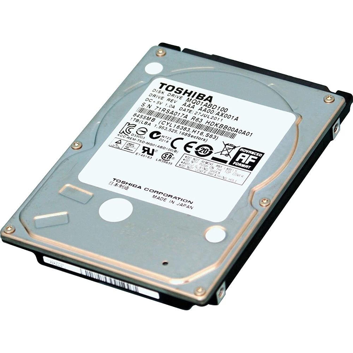 Toshiba MQ01ABD MQ01ABD100 1 TB 2.5" Internal Hard Drive - Bulk HDKBB96
