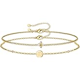 JUTOLOKA Gold Initial Bracelets for Women | Cubic Zirconia Clover Bracelet,Friend Gifts, Sister Gift,Best Friend Birthday Gifts for Woman, Bestie Bracelets, Christmas Stocking Stuffers for Women