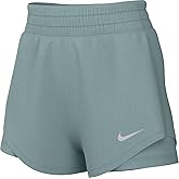 Nike One Women's Dri-FIT High-Waisted 3" 2-in-1 Shorts (Cannon/White)