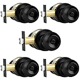 Probrico Round Ball Bath/Bed Knobs in Flat Black